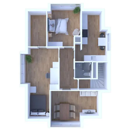 Schoenes City-apartment Mit 2 Schlafzimmer, Parkplatz, Ruhig Und Hell, D46-dg Lägenhet Oldenburg